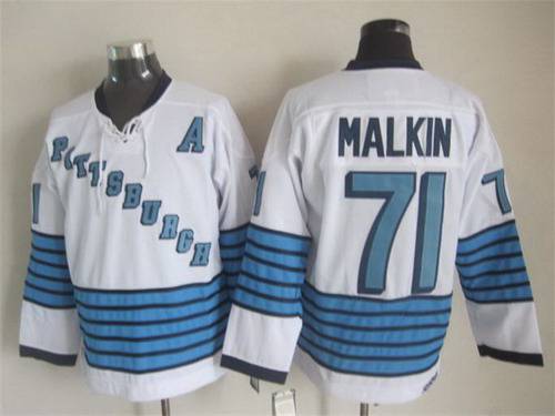 Evgeni Malkin Pittsburgh Penguins white Throwback jersey