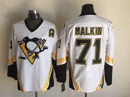 Evgeni Malkin Pittsburgh Penguins white Throwback jersey