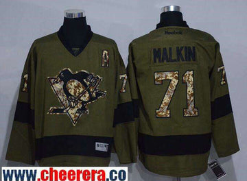 Evgeni Malkin Pittsburgh Penguins green Salute To Service jersey