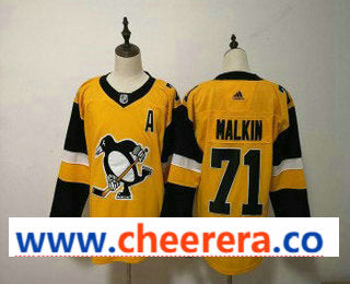 Evgeni Malkin Pittsburgh Penguins yellow Alternate jersey