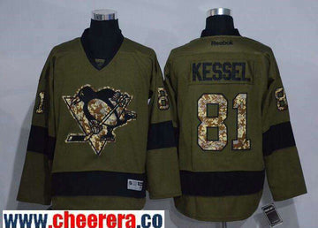 Phil Kessel Pittsburgh Penguins green Salute To Service jersey
