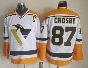 Sidney Crosby Pittsburgh Penguins white Throwback jersey