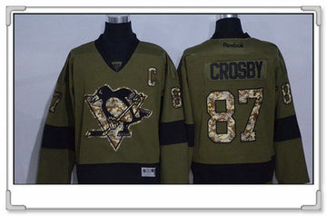 Sidney Crosby Pittsburgh Penguins green Salute To Service jersey