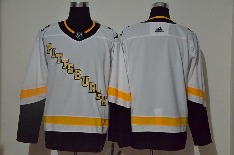 Custom Pittsburgh Penguins white Reverse Retro jersey