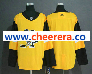 Custom Pittsburgh Penguins yellow Alternate jersey