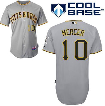 Jordy Mercer Pittsburgh Pirates gray Road jersey