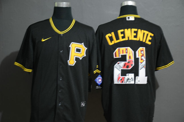 Roberto Clemente Pittsburgh Pirates black Fashion jersey