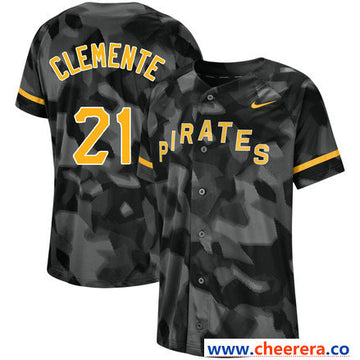 Roberto Clemente Pittsburgh Pirates black Fashion jersey