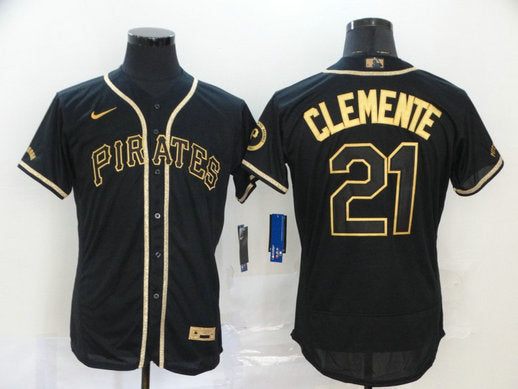 Roberto Clemente Pittsburgh Pirates black jersey