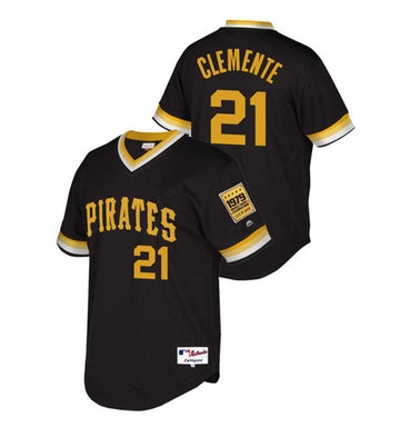 Roberto Clemente Pittsburgh Pirates black jersey