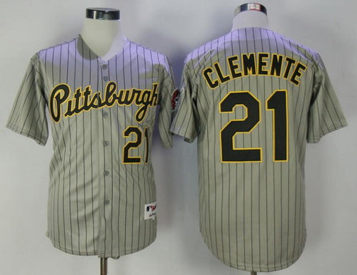 Roberto Clemente Pittsburgh Pirates gray Throwback jersey