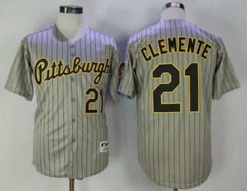 Roberto Clemente Pittsburgh Pirates gray Throwback jersey