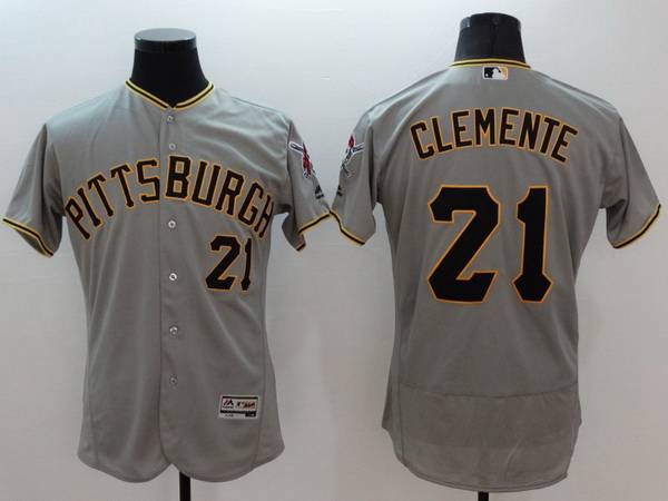 Roberto Clemente Pittsburgh Pirates gray jersey