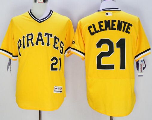 Roberto Clemente Pittsburgh Pirates yellow jersey