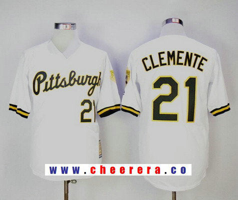 Roberto Clemente Pittsburgh Pirates white Throwback jersey