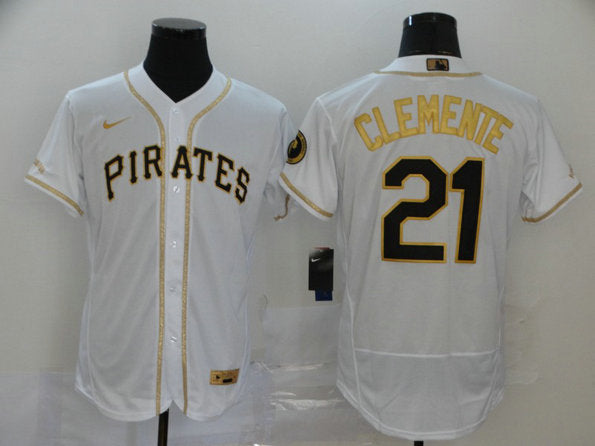 Roberto Clemente Pittsburgh Pirates white jersey