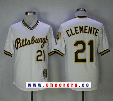 Roberto Clemente Pittsburgh Pirates white Throwback jersey