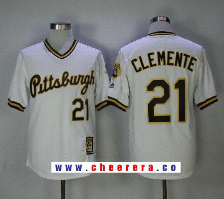 Roberto Clemente Pittsburgh Pirates white Throwback jersey