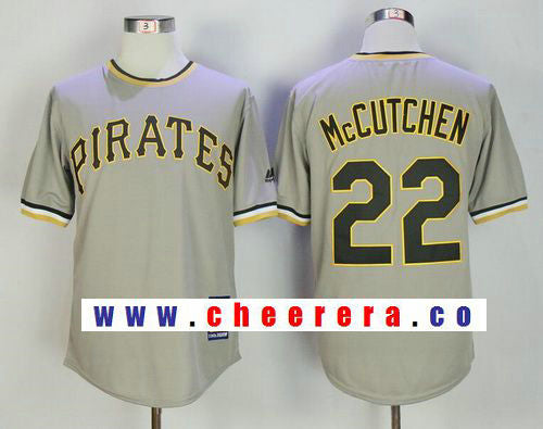 Andrew McCutchen Pittsburgh Pirates gray Cooperstown jersey