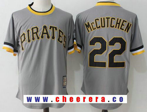 Andrew McCutchen Pittsburgh Pirates gray Cooperstown jersey