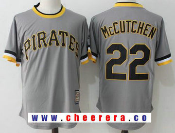 Andrew McCutchen Pittsburgh Pirates gray Cooperstown jersey