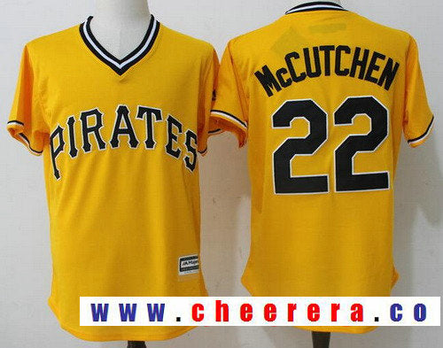 Andrew McCutchen Pittsburgh Pirates yellow jersey