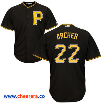 Chris Archer Majestic Pittsburgh Pirates black jersey