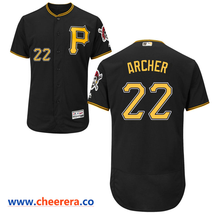 Chris Archer Majestic Pittsburgh Pirates black jersey