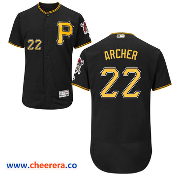 Chris Archer Majestic Pittsburgh Pirates black jersey