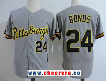 Barry Bonds Pittsburgh Pirates gray Throwback jersey