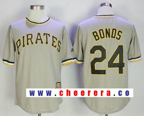 Barry Bonds Pittsburgh Pirates gray Cooperstown jersey