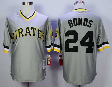 Barry Bonds Pittsburgh Pirates grey Throwback jersey