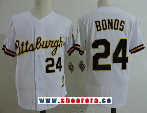 Barry Bonds Pittsburgh Pirates white Throwback jersey
