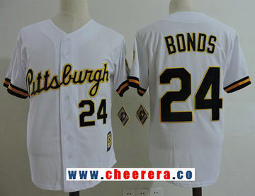 Barry Bonds Pittsburgh Pirates white Throwback jersey