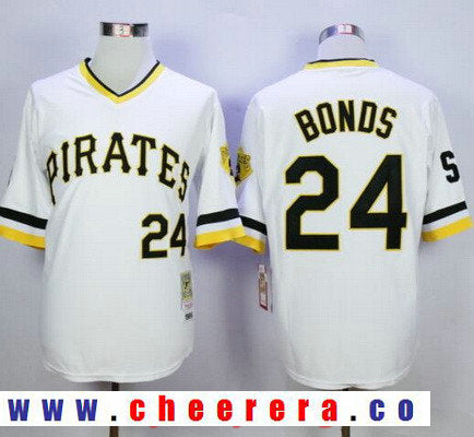 Barry Bonds Pittsburgh Pirates white Throwback jersey