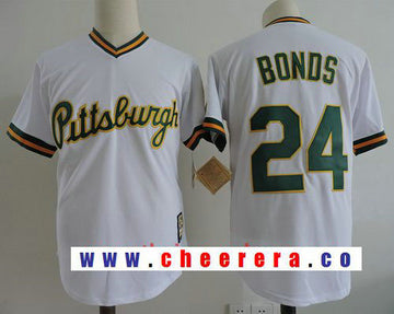 Barry Bonds Pittsburgh Pirates white Cooperstown jersey
