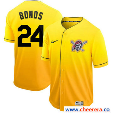 Barry Bonds Pittsburgh Pirates yellow Fashion jersey