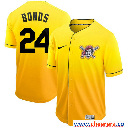 Barry Bonds Pittsburgh Pirates yellow Fashion jersey
