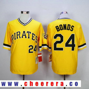 Barry Bonds Pittsburgh Pirates yellow Throwback jersey