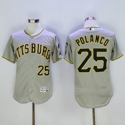 Gregory Polanco Pittsburgh Pirates gray jersey