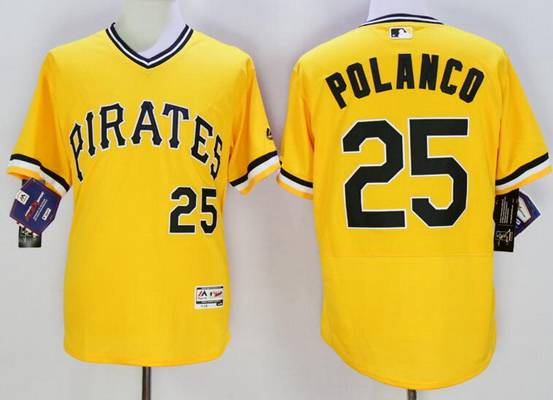 Gregory Polanco Pittsburgh Pirates yellow jersey