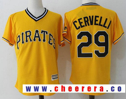 Francisco Cervelli Pittsburgh Pirates yellow jersey
