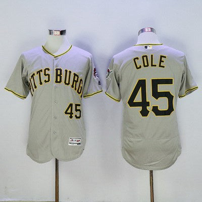 Gerrit Cole Pittsburgh Pirates gray jersey