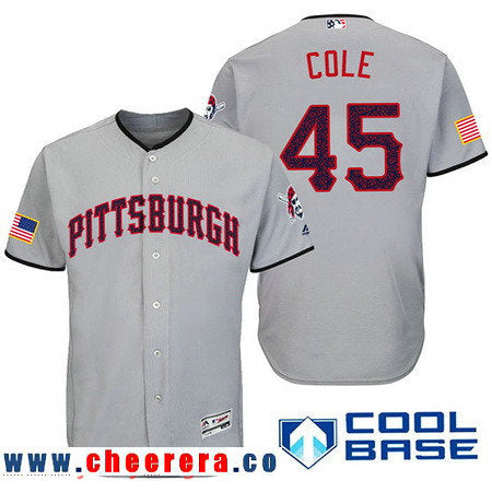Gerrit Cole Pittsburgh Pirates gray Fashion jersey