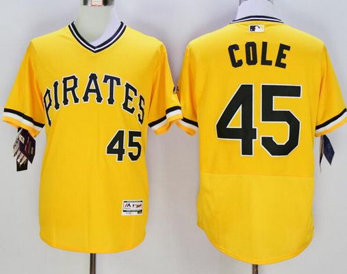 Gerrit Cole Pittsburgh Pirates yellow jersey