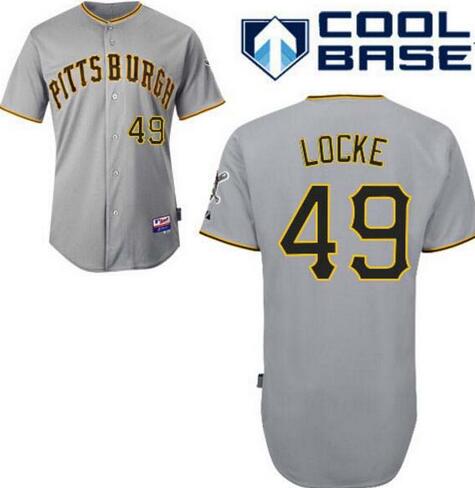 Jeff Locke Pittsburgh Pirates gray Road jersey