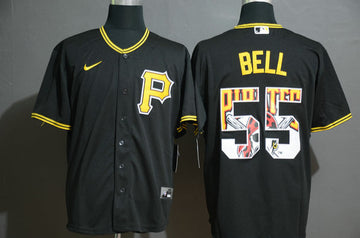 Josh Bell Pittsburgh Pirates black Fashion jersey