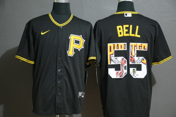 Josh Bell Pittsburgh Pirates black Fashion jersey