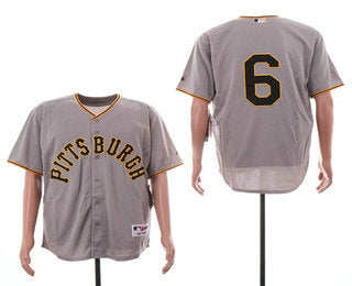 Starling Marte No Name Pittsburgh Pirates gray Throwback jersey