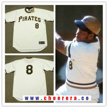 Willie Stargell No Name Pittsburgh Pirates white Throwback jersey